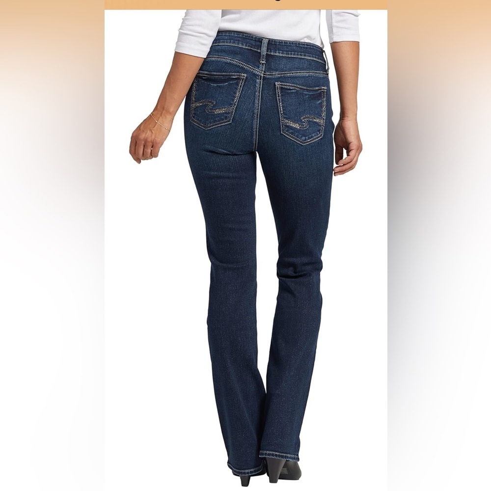 Silver Slim Mid Rise Boot Cut 26x33